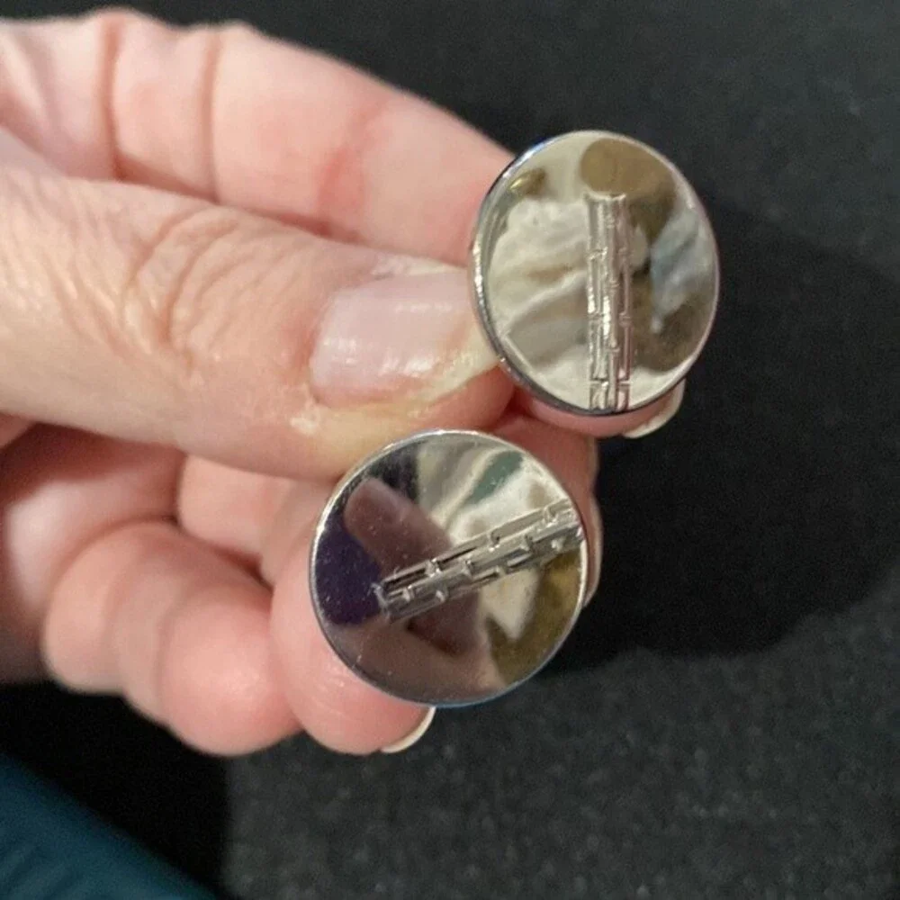 J26 Swank Silver Cuff links for Men Vintage